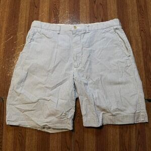 Polo Ralph Lauren Vintage Blue Striped Seer Golf Shorts 36 (XL)